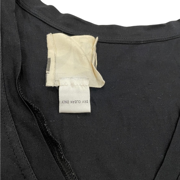 CO-OP Barneys New York Women's V-Neck 100% Silk Black Tank Top, Size Small, EUC - Picture 4 of 6